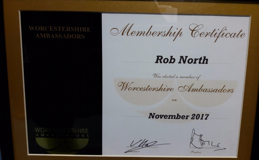 I’m a Worcestershire Ambassador!